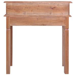 Bureau d'ordinateur en bois d'acajou massif brun moyen chaud - Product Image 5