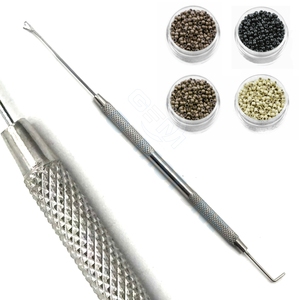2 In 1 Hair Extension Pulling <b>Hook</b> & Crochet <b>Hook</b> <b>Tool</b> | Professional Micro Ring & Nano Bead Extension Installation <b>Tool</b> - Product Image 5