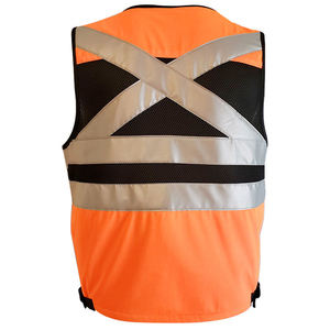 Chaleco de Seguridad Profesional ANSI Clase 2 con Logotipo Personalizado, Alta Visibilidad, LED, para Trabajo, Ingeniería, con Bolsillos y Cremallera, Halex - Product Image 3