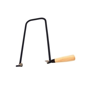 Cadre de scie à frettes en acier inoxydable, 300 mm, finition chromée brillante avec poignée en bois pour une prise en main confortable, outils de fabrication de bijoux - Product Image 4
