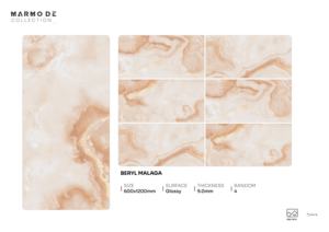 Carreaux de porcelaine brillants de haute qualité, taille 600x1200, grands carreaux pour sols et murs, pour villas, appartements et intérieurs d'hôtels - Product Image 5