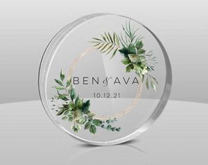 Premium <b>Crystal</b> Clear Acrylic <b>Coasters</b> Custom Engraved Logo Transparent Drink <b>Coaster</b> Set Elegant Heat Resistant for Home Bar - Product Image 2