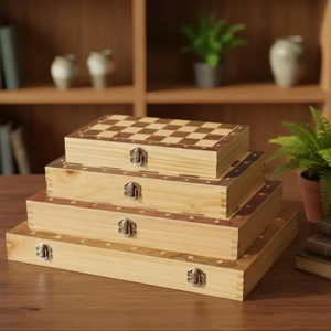 ILAHI's Eco-Friendly Rustic Polished Rectangle <b>Chess</b> <b>Board</b> Game 100% Handmade Pure Wood Animal/Love Style Customized Size <b>Chess</b> - Product Image 1