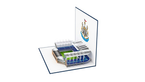 Tarjeta de Felicitación Pop-Up 3D del Estadio del Newcastle United, Impresión Digital, Papel con Barnizado Mate, Rectangular, para Regalo - Product Image 4