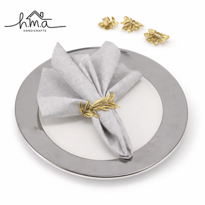 Modern Brass Napkin Ring with Textured Round Design Elegant <b>Table</b> Setting Decor for Dining Wedding and <b>Party</b> Use - Product Image 6