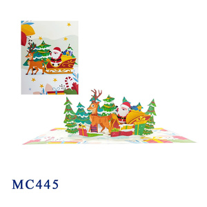 Best Seller <b>Handmade</b> Santa Christmas in the Forest Pop Card Custom Design <b>Paper</b> Crafts Gifts Top Trending Laser Cut Viet-craft - Product Image 4