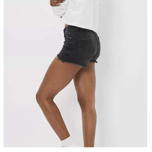 Shorts de Mezclilla Negros Personalizables al por Mayor para Mujer, Shorts de Verano de Cintura Alta a la Moda - Product Image 6