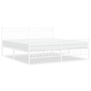 Base de Cama Doble de Acero con Recubrimiento en Polvo Blanco, Categoría de Productos de Camas Metálicas - Product Image 2