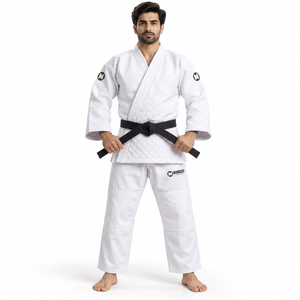 Uniforme de Judo IJF Premium, Algodón Pesado de Doble Tejido, Pantalones Reforzados en las Rodillas, Antibacteriano, Absorbe la Humedad, Personalizado - Product Image 2