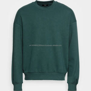 Alta calidad 100% algodón cuello redondo sudadera hombres al por mayor personalizado de gran tamaño gota hombro manga larga básico pulóver sudadera - Product Image 5