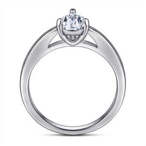 Anillo Solitario de Diamante Eterna Spark, Brillo Atemporal, Radiancia Pura, Clásico para Boda, Sintético, Cultivado en Laboratorio, Plateado - Product Image 3