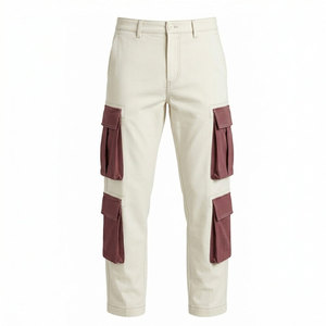 Pantalon Cargo Homme 100% Coton de Qualité Supérieure, Coupe Droite, Grande Taille, Imperméable, Lavé, Fabriqué au Pakistan - Product Image 1