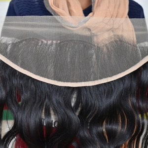 Cheveux humains indiens vierges Remy à cuticules alignées, ondulés, double trame, pour frontal 13*6, 100g - Product Image 4