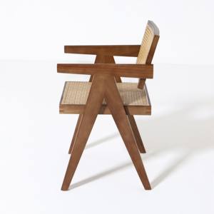 Chaise de salle à manger Vandana Zentrix Hexa en bois et rotin avec un design ergonomique moderne et un confort premium - Product Image 6