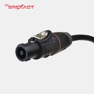 Conector Speakon de altavoz hembra tipo tornillo de 4 polos con carcasa de nailon 20A 250V negro - Product Image 3