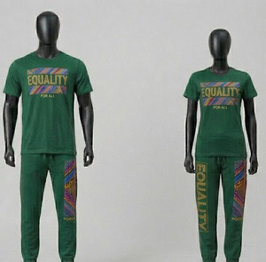 Conjunto de Camiseta y Pantalones Personalizados con Estampado 'Equality Custom For All', Cuello Redondo, Manga Corta, Estilo Casual Urbano de Primera Calidad, OEM - Product Image 1