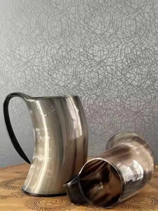 Chope en corne artisanale, naturelle, durable, rustique, moderne, polyvalente, avec logo personnalisé, utilisation multiple, ARTISANAT - Product Image 6