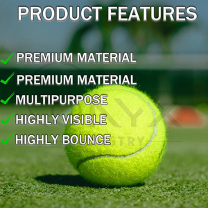 Créez votre propre balle de tennis de couleur jaune vif, résistante, de qualité supérieure, à haute élasticité, avec votre propre logo, nouvelle collection. - Product Image 5