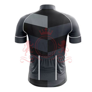 Ensemble maillot et short de cyclisme pour homme, rouge avec accents noirs, respirant, polyester, design sans coutures, pour adultes - Product Image 4