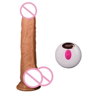 Consolador de silicona artificial realista vibrador de cabeza móvil suave juguete sexual para adultos en la India - Product Image 3