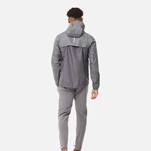 Coupe-vent d'été léger et respirant à capuche, color block, en nylon, imprimé léopard, séchage rapide, survêtement de sport pour homme - Product Image 2
