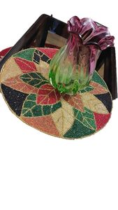 Bohemian Embroidered <b>Table</b> <b>Runner</b> beautiful <b>round</b> shape for Home Decor - Product Image 2