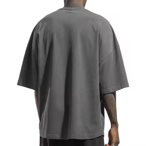 Camiseta de Hombre 100% Algodón, 240 g/m², Talla Grande, Calidad de Lujo, Corte Holgado, Hombros Caídos, Diseño Personalizado, Cuello Redondo, Transpirable - Product Image 2
