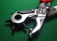 DANKING DK-376 - Alicates Perforadores de Cuero de Acero al Carbono de Alta Resistencia con Mango Giratorio de Plástico y 1 Año de Garantía