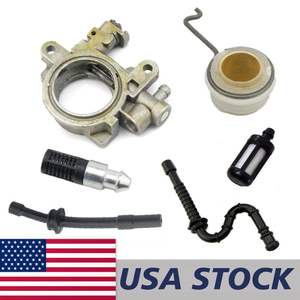 Worm Spring Oil Pump & <b>Fuel</b> <b>Line</b> Hose <b>Filter</b> Combo Compatible with Stihl MS290 029 Chainsaw - Product Image 1