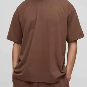 Ensemble court décontracté thermique grande taille pour homme – T-shirt et short personnalisables en polyester/coton de haute qualité - Product Image 4