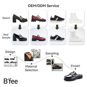 OEM ODM Women's BLACK <b>Patent</b> PU Slip-On Classic <b>Loafer</b> with Chain Casual Shoe All Seasons <b>Ladies</b> Footwear - Product Image 3