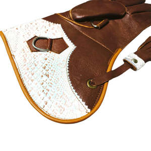 Guantes de Cetrería Térmicos de Cuero Genuino Personalizados para Uso en Exteriores, Diseño Elegante para Cetrería Forestal y Trampas para Animales - Product Image 3