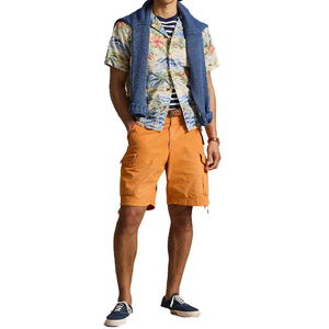 Shorts cargo en sergé de coton épais de qualité supérieure pour hommes, coupe oversize, style utilitaire, personnalisable OEM, streetwear, mode estivale Americana - Product Image 6