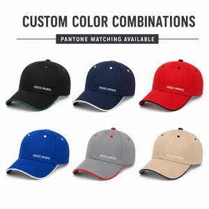 Gorras de Béisbol Personalizadas al por Mayor con Visera Curva, Transpirables, Impermeables, de Lona y Algodón, de 6 Paneles, con Estampado Digital, Bolsillos y Etiqueta Privada - Product Image 5