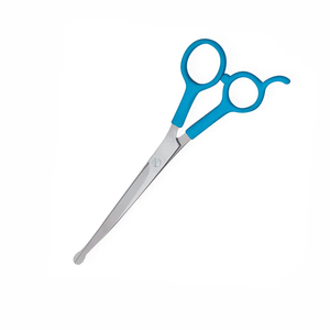 plastic scissor Best Quality Plastic Handle Hairdressing Scissors Stainless Steel <b>Blade</b> Professional Blue Handle Manual Hair - Product Image 4