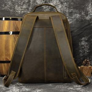 2022ใหม่มาถึงกระเป๋าเป้สะพายหลังหนังคอมพิวเตอร์15.6นิ้วแล็ปท็อปกระเป๋าเดินทางธุรกิจวินเทจ Daypack ผู้ชาย MBF-0344 - Product Image 4