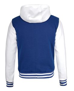 Veste de baseball personnalisée avec logo imprimé, veste varsity en coton, veste en molleton, veste à capuche surdimensionnée avec boutons - Product Image 2