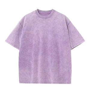 T-shirts professionnels pour clients, col rond, effet délavé, vintage, surdimensionnés - Product Image 1