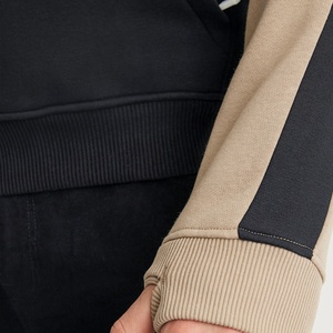 Sweat-shirt à capuche imprimé personnalisé pour homme, 100 % coton molletonné, color block, haut de survêtement à manches longues, collection automne 2026 - Product Image 5