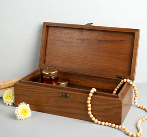 Caja de Madera Hecha a Mano con Incrustaciones de Nácar, Grabado Islámico Vintage de Acacia, Ligera, para Guardar Recuerdos - Product Image 4