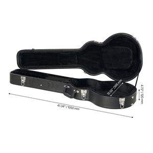 Custodia Rigida per Chitarra Elettrica 41.34 a Forma di Zucca con Chiusura a Scatto, Maniglia, Imbottitura in PVC e Fodera Morbida per Protezione Strumento Musicale - Product Image 5