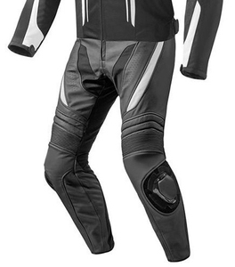 Combinaison de course moto homme noir et blanc, manches longues, cuir, coupe-vent, toutes saisons, équipement moto - Product Image 4