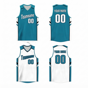 Ropa Deportiva, Jersey de Baloncesto Sublimado Personalizado para Hombre, Venta al Por Mayor, Malla Transpirable de Secado Rápido, OEM, 100% Poliéster, Manga Corta, Cuello en V - Product Image 1