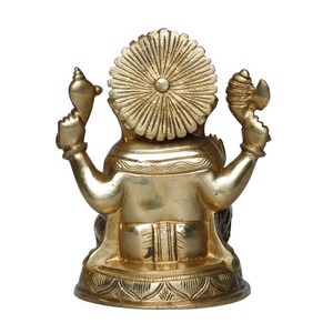 Gran Oferta: Figura de Latón Hecha a Mano en India de Ganesh ji o Lakshmi para Diwali, Puja, Sala de Oración y Sanación Espiritual al Mejor Precio - Product Image 3