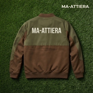 Blouson bomber homme couleur olive et marron, style streetwear décontracté, fermeture éclair, personnalisable OEM ODM, vente en gros - Product Image 6