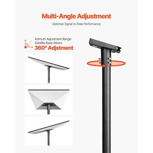 Kit di Montaggio Starlink RV in Acciaio Resistente con Angolo Regolabile a 360 Gradi, Tubo Extra Lungo Gen 3 e Accessori Esterni - Product Image 3