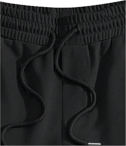 Men's Graphic Print Knot Front Sweatpants <b>Drawstring</b> Elastic Waist <b>Trousers</b> with Pockets - Product Image 3