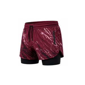Wholesale Custom Logo <b>Men</b> 2 in 1 Running Shorts Built-in Liner Hidden Phone Pocket Breathable Quick Dry Gym Workout <b>Trunks</b> - Product Image 3