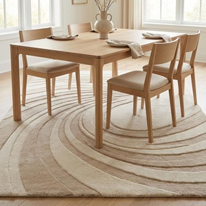 Tapis moderne abstrait à motif vague, tufté à la main, doux, gaufré, antidérapant, pour salon, chambre, bureau, hôtel, décoration - Product Image 5