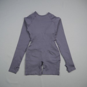 Ensemble de yoga 2 pièces bordeaux froncé sans manches, col halter et col rond, avec volants, taille mi-haute, sans couture, respirant, en Spandex uni, tenue de sport - Product Image 3